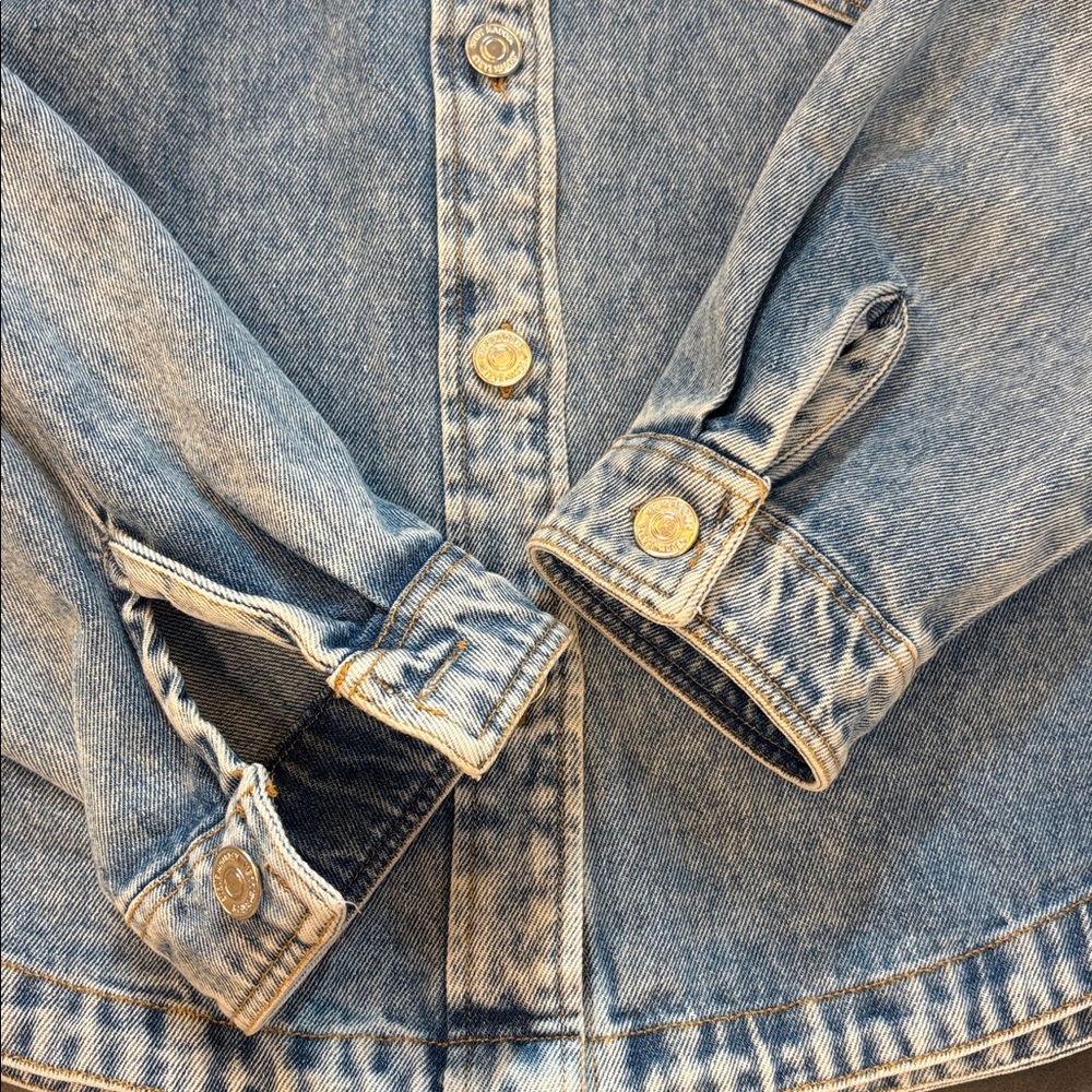 STEVE MADDEN Denim Shirt Jacket in Color Washed Blue - Picture 11 of 13